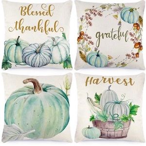 Fall Pillow Covers 18x18, 4 Pack Fall Pillows Decorative
